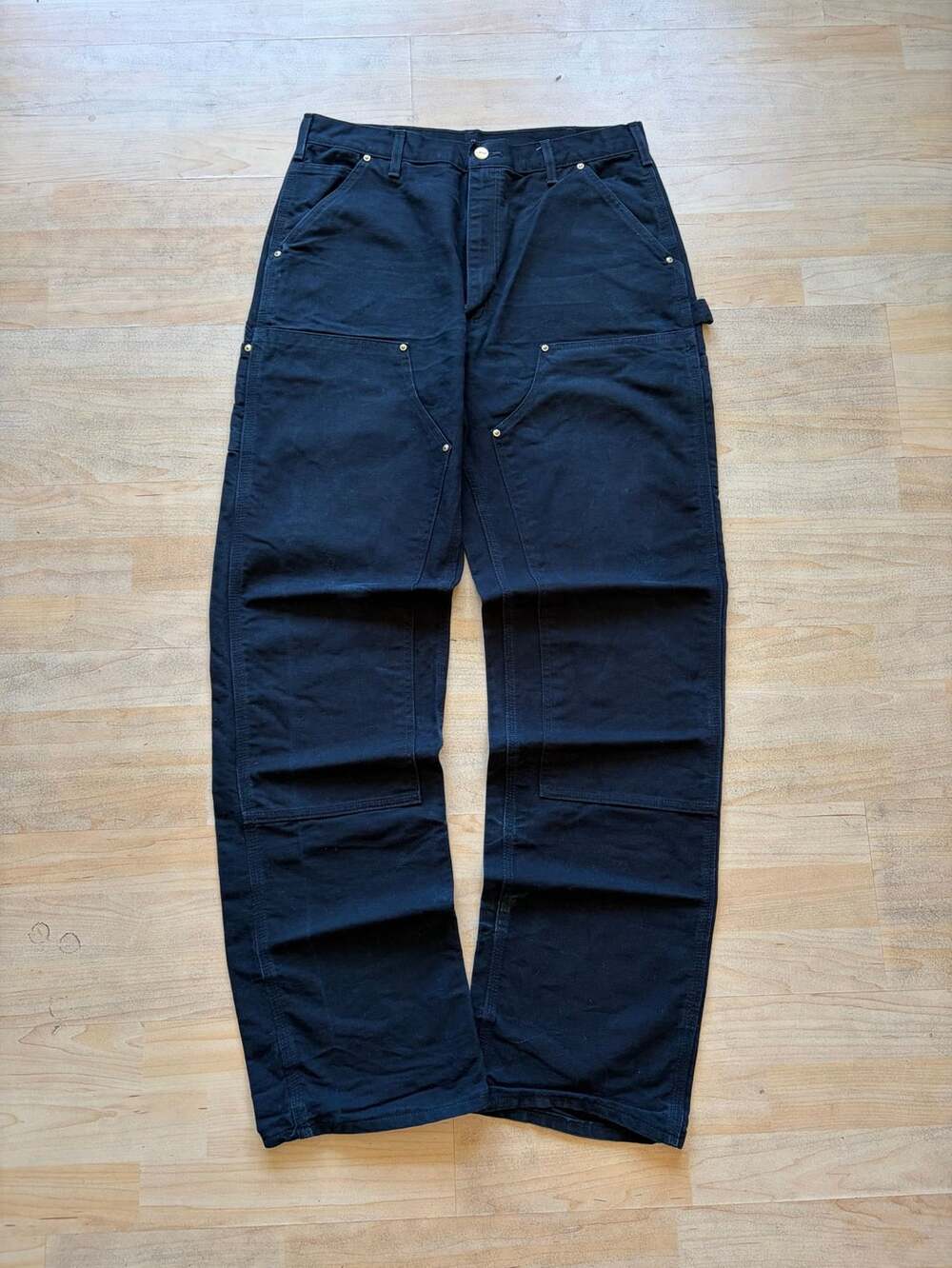 Carhartt B01 BLK Double Knee Duck Canvas Work Pants Black 34 x 36